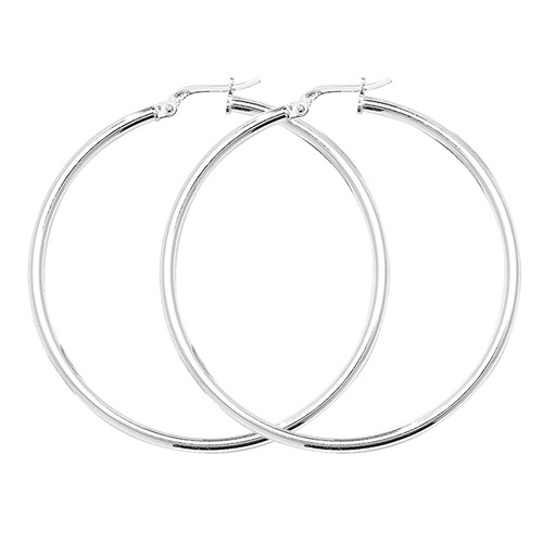 silver hoop earrings