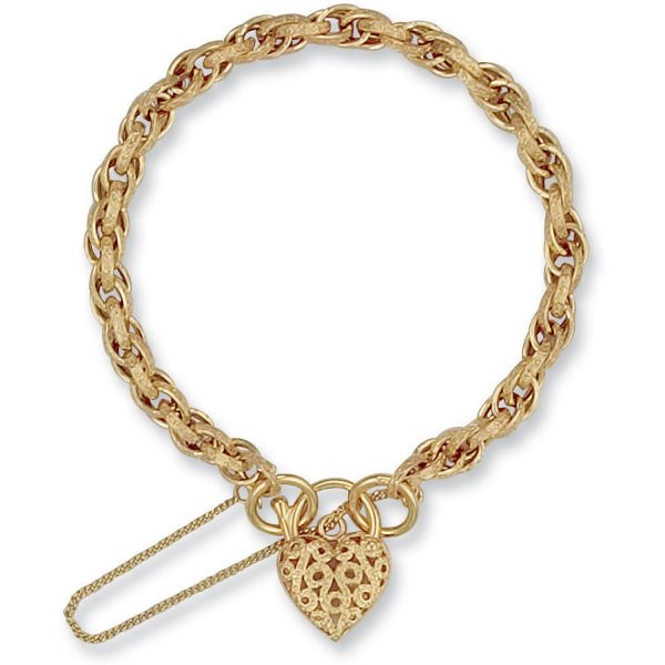 9 carat gold prince of wales charm bracelet