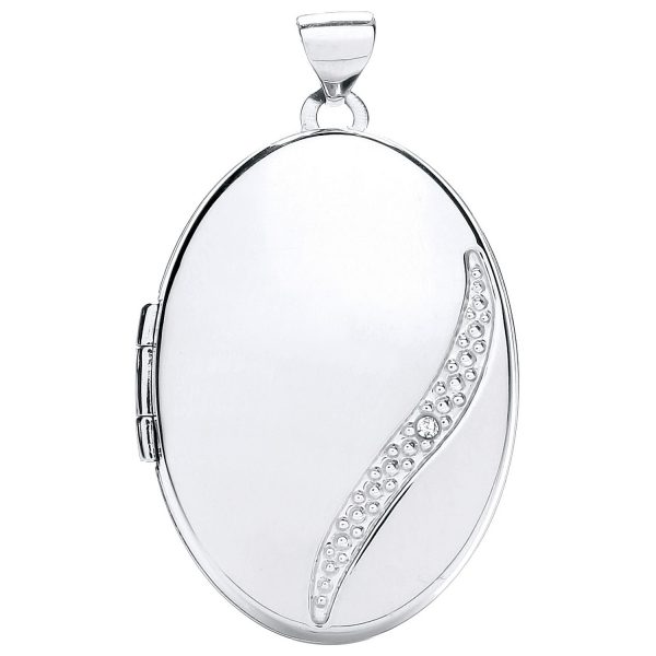 9 carat white gold locket