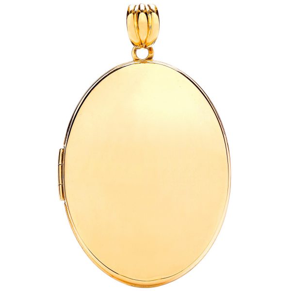 9 carat yellow gold oval locket
