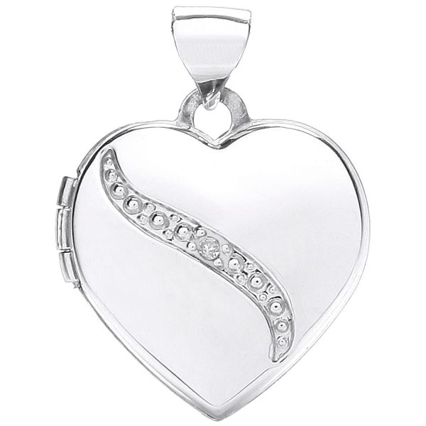 9 carat white gold locket