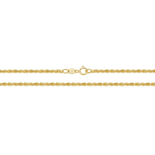 9 carat yellow gold rope bracelet