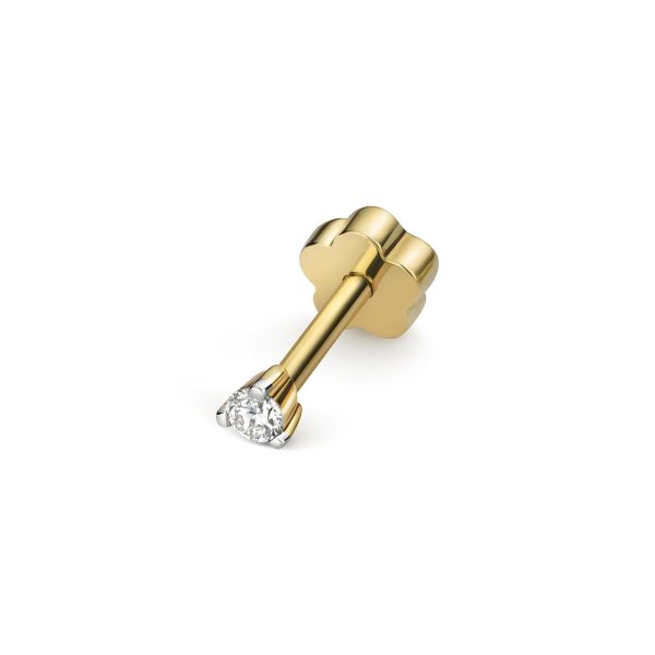 9 carat gold diamond cartilage earring