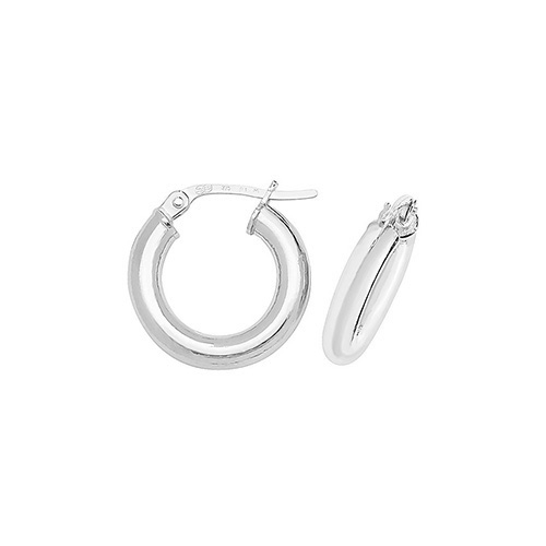 9 carat white gold hoop earrings