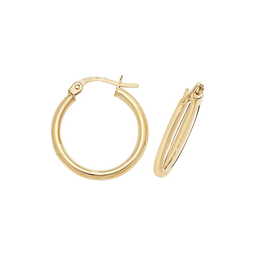 9 carat yellow gold hop earrings
