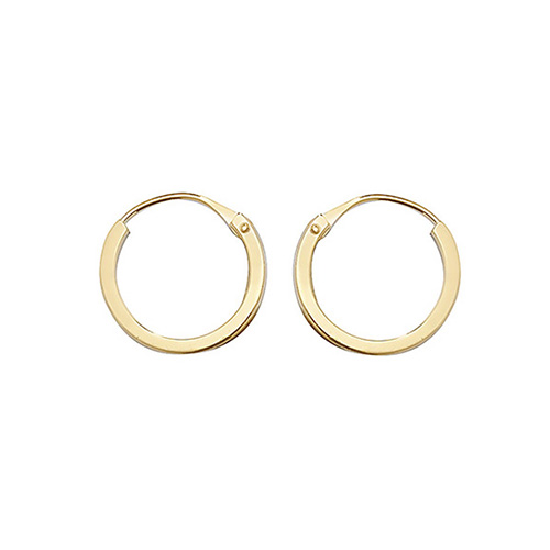 9 carat yellow gold sleeper earrings