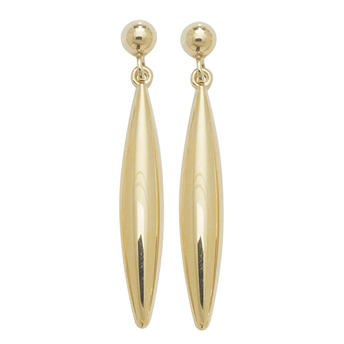 9 carat yellow gold drop earrings