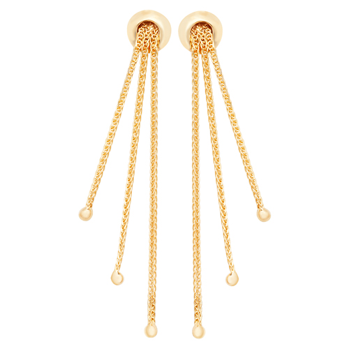 9 carat yellow gold drop earrings