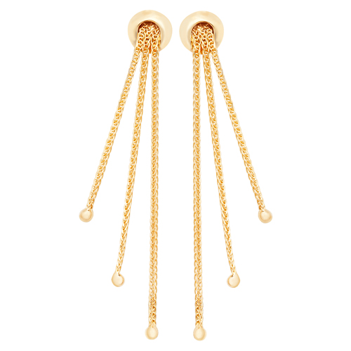 9 carat yellow gold drop earrings