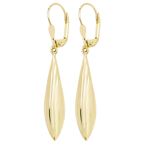 9 carat yellow gold drop earrings