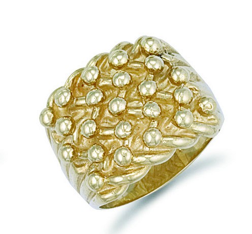 9 carat gold keeper ring