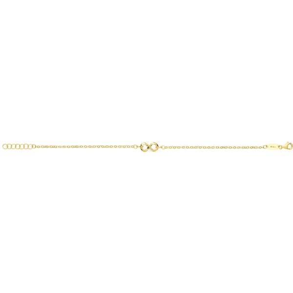 9 carat yellow gold infinity bracelet