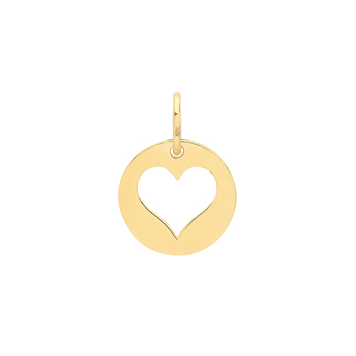 9ct Yellow gold heart charm