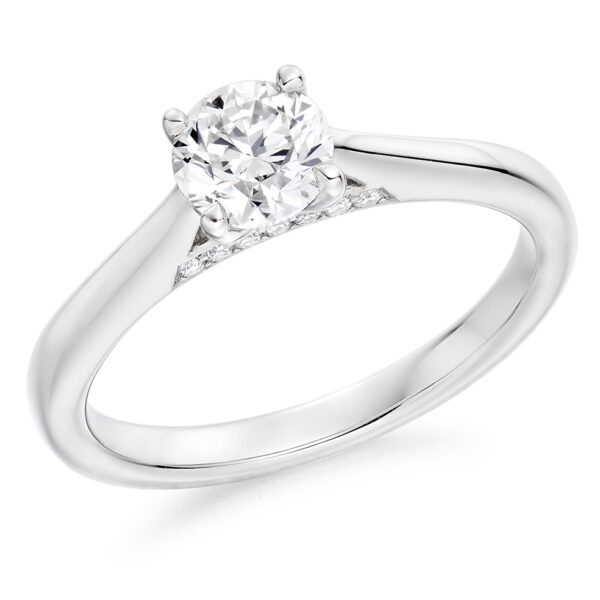 Four Claw Diamond Solitaire Ring