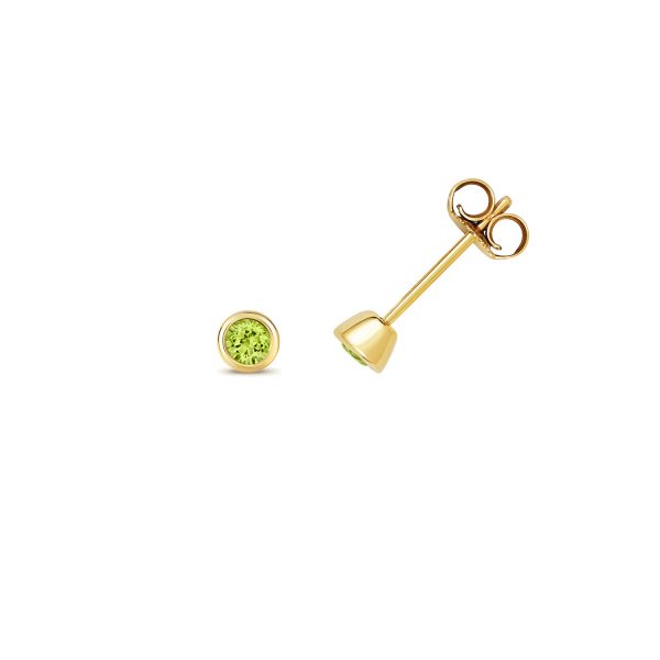 9 carat gold peridot earrings