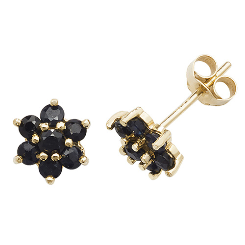 gold sapphire earrings
