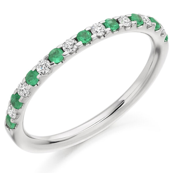 emerald and diamond eternity ring