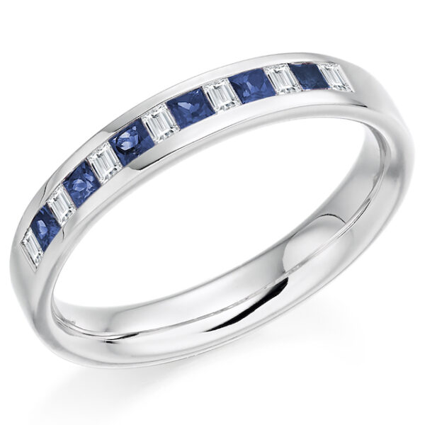 sapphire and diamond eternity ring