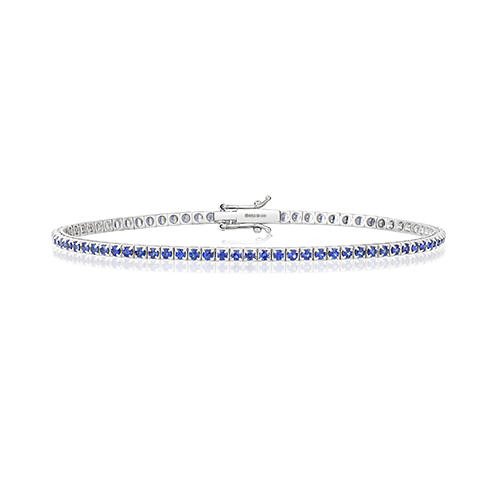 18 carat white gold sapphire ladies bracelet