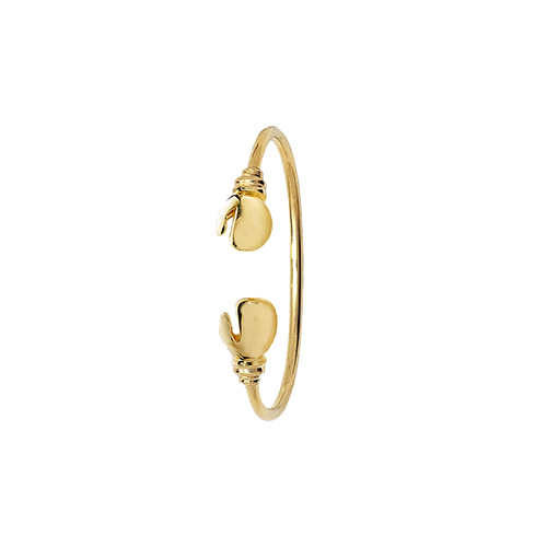 9 carat yellow gold boxing glove torque baby bangle