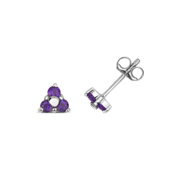 white gold amethyst earrings