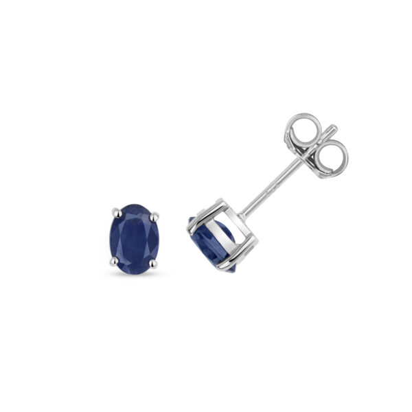 white gold sapphire earrings