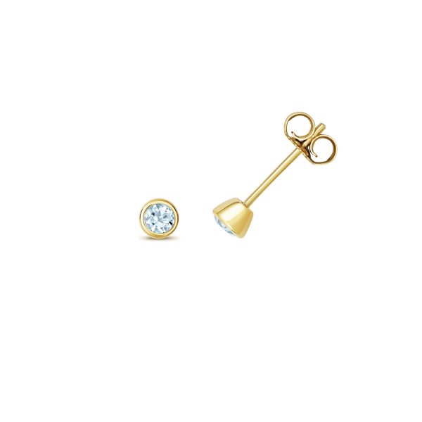9 carat gold aquamarine earrings