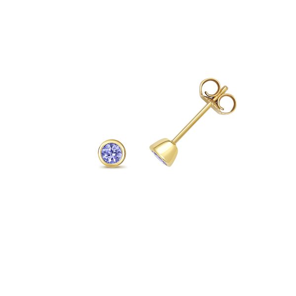 9 carat gold tanzanite stud earrings