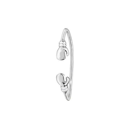sterling silver boxing glove torque bangle