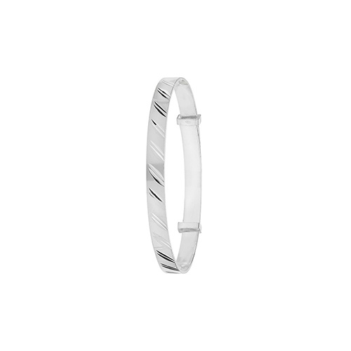 sterling silver expandable baby bangle