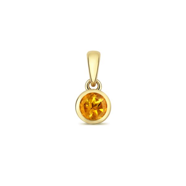 9 carat gold citrine pendant