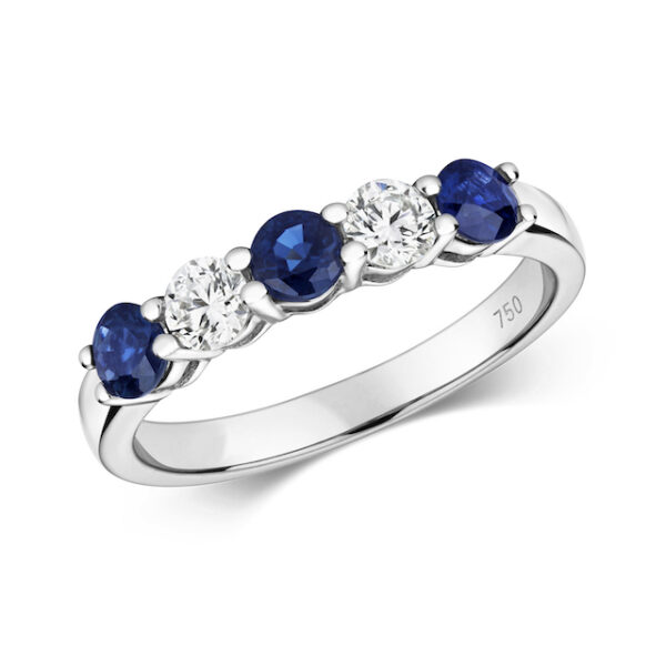 sapphire and diamond eternity ring