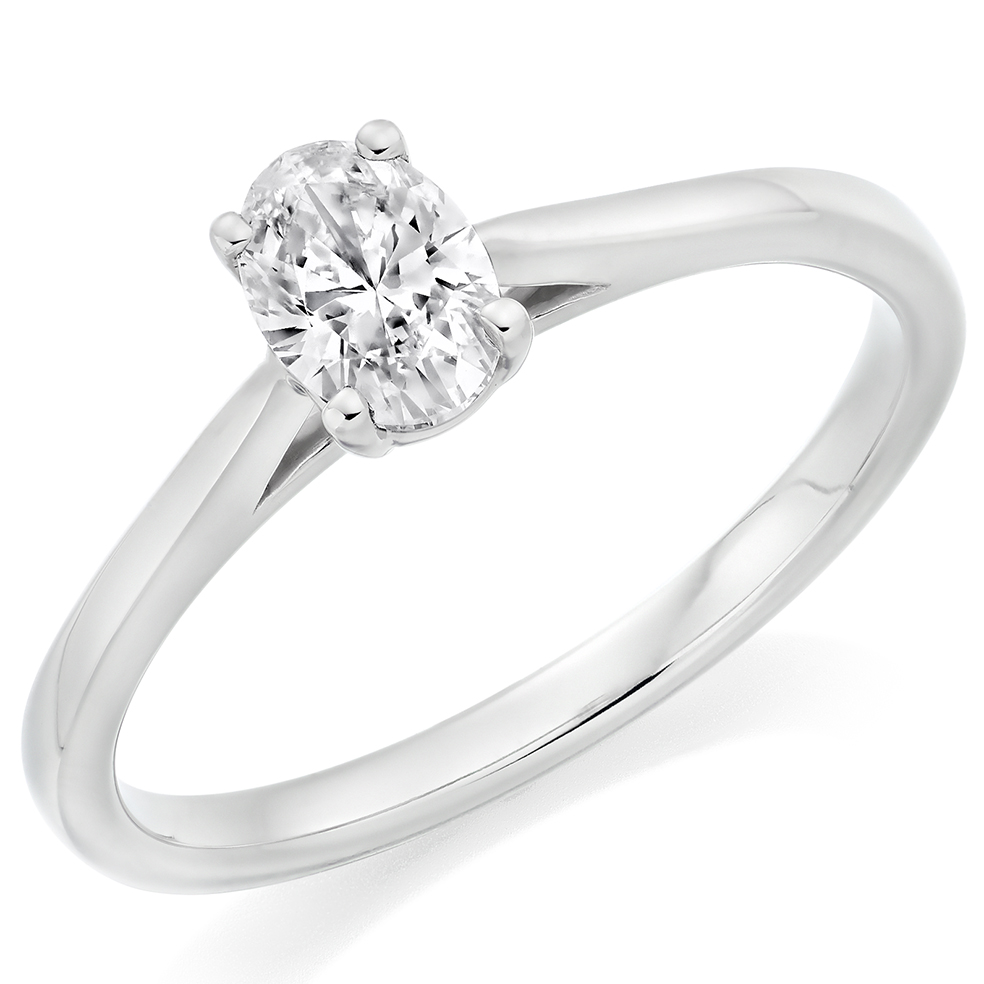 Oval Diamond Solitaire Ring - Northumberland Goldsmiths