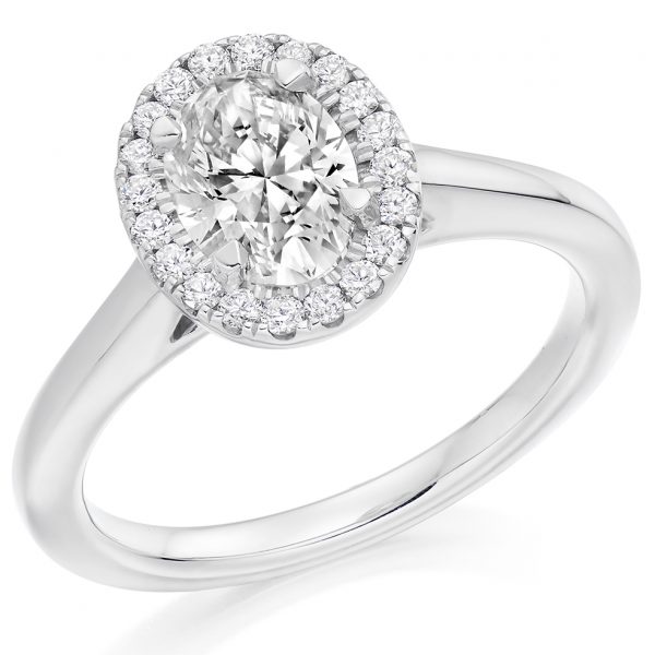 diamond halo ring oval diamond