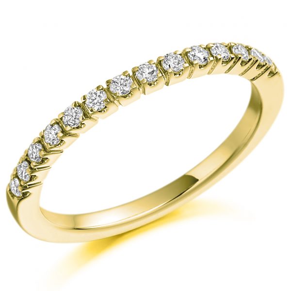 9 carat yellow gold diamond eternity ring