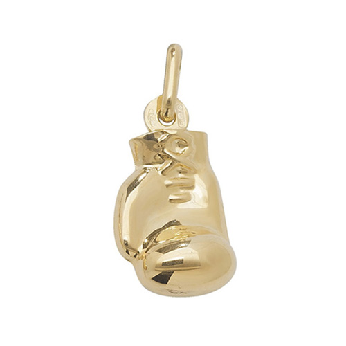 9 carat yellow gold boxing glove pendant