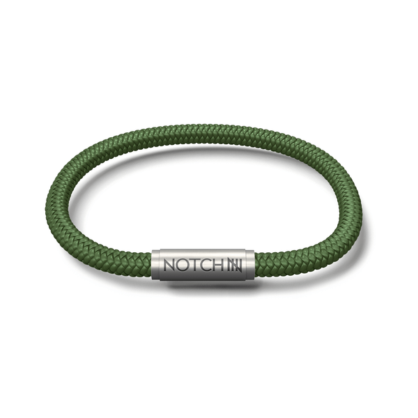 notch solid green cord bracelet