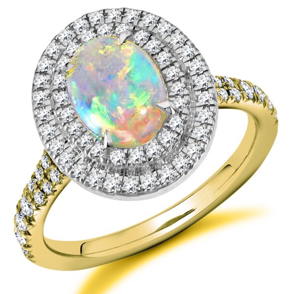 opal and diamond ring