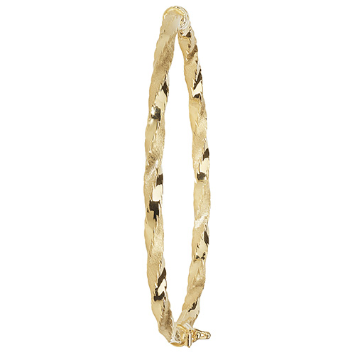 9 carat yellow gold twist bangle