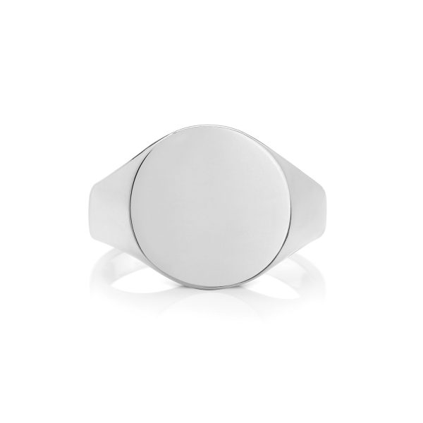 sterling silver signet ring large round