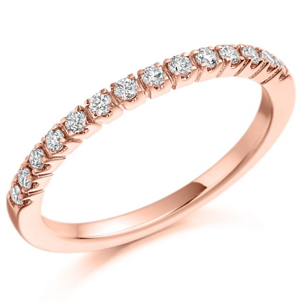 9ct rose gold diamond eternity ring