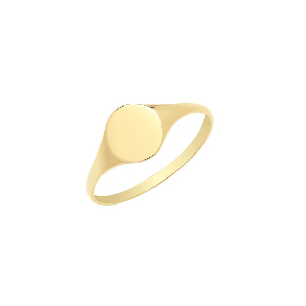 9 carat yellow gold oval signet ring