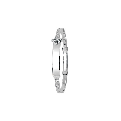 9 carat white gold baby bangle