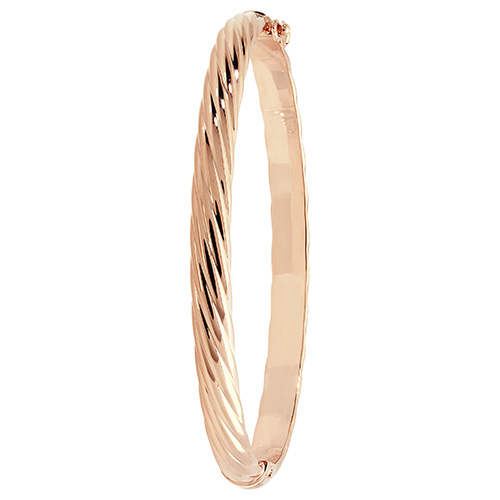 9 carat rose gold patterned gorgeous bangle