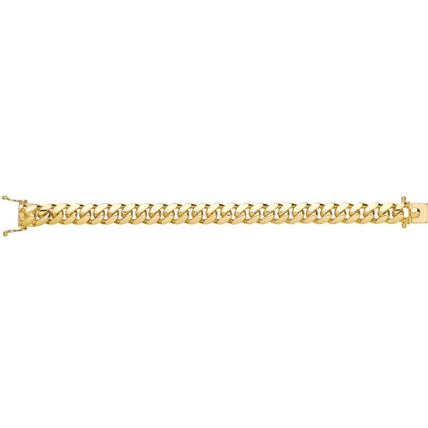 9 carat yellow solid gold cuban chain