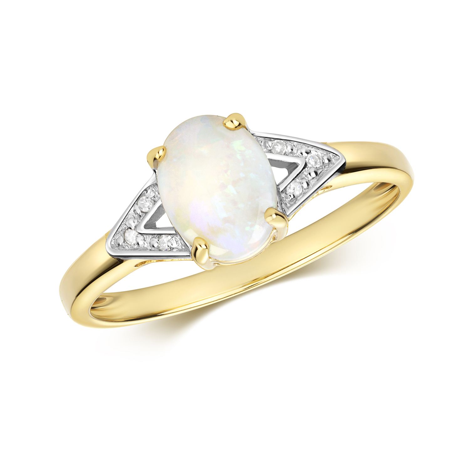 9ct Gold Opal And Diamond Ring - Northumberland Goldsmiths