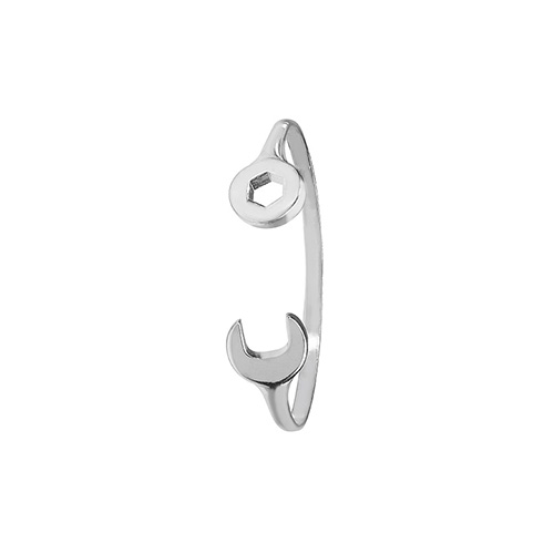 silver spanner oval babies baby bangle