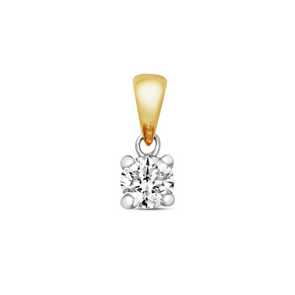 9 carat yellow gold diamond pendant