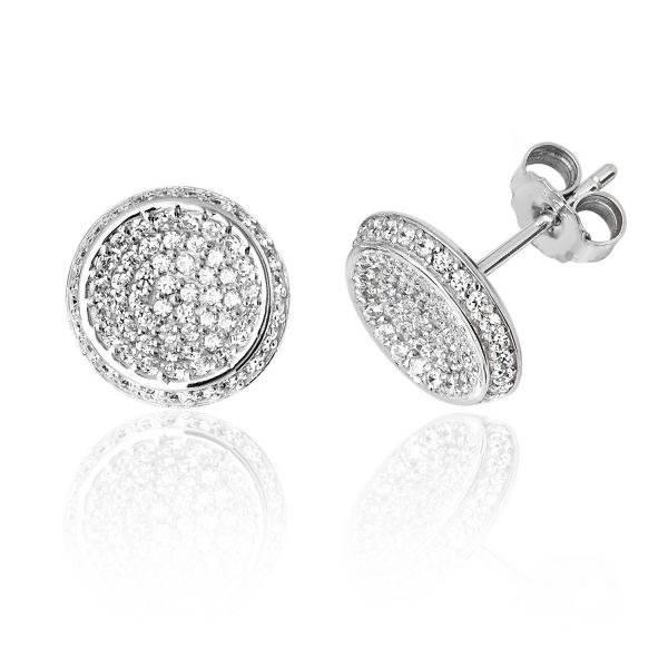 sterling silver cz pave set