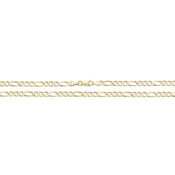 9 carat yellow gold figaro anklet